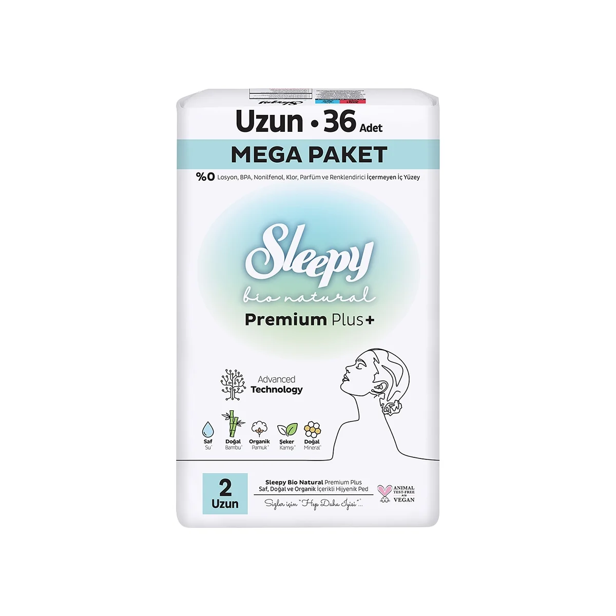 Sleepy Ped Bıo Natural Mega 36'lı Uzun