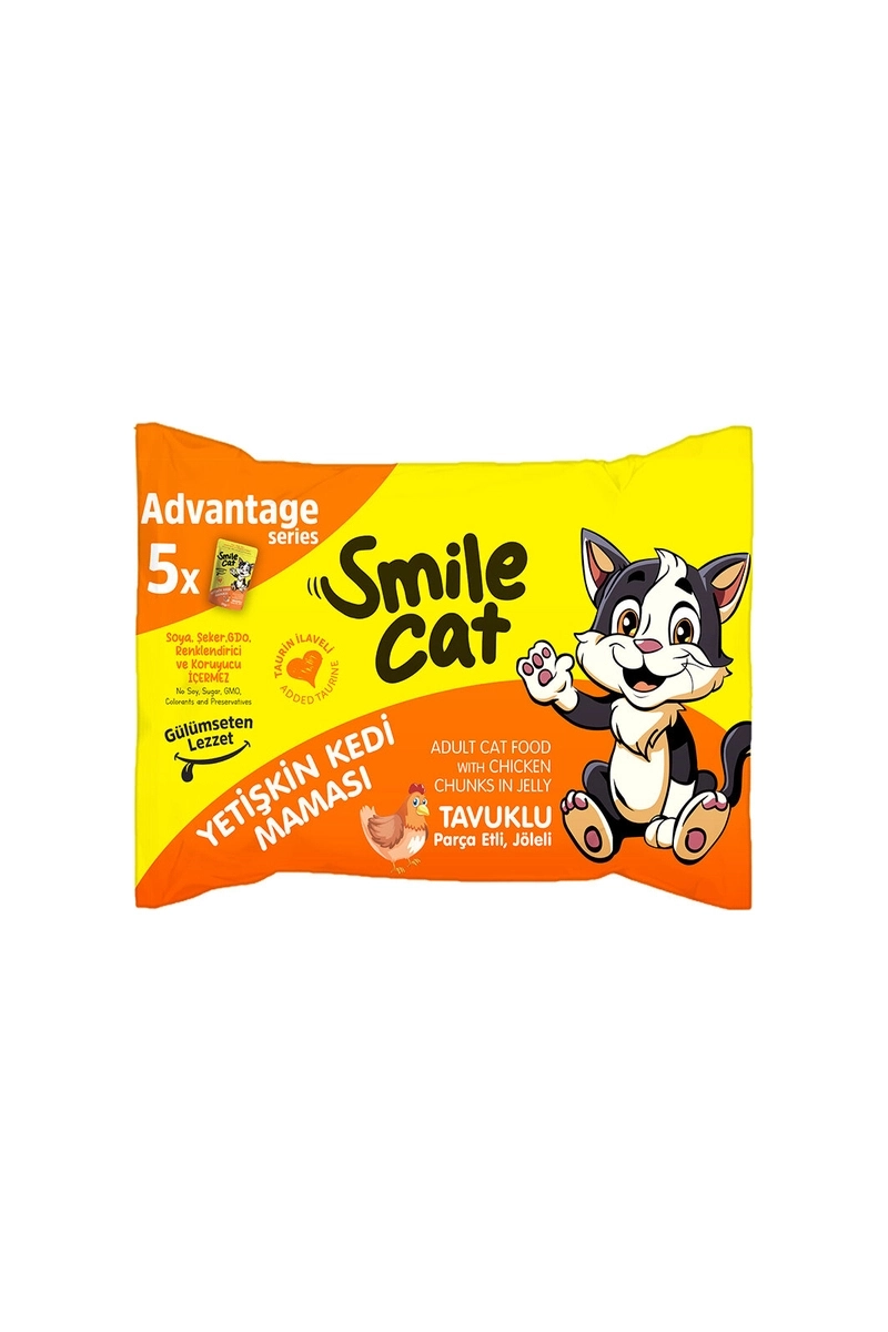 Smıle Kedı Pouch Yetıskın 5x85 Gr Tavuklu