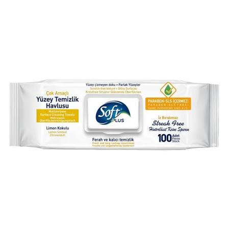 Softplus Yuzey Temız. Havlusu 100'lük Limon