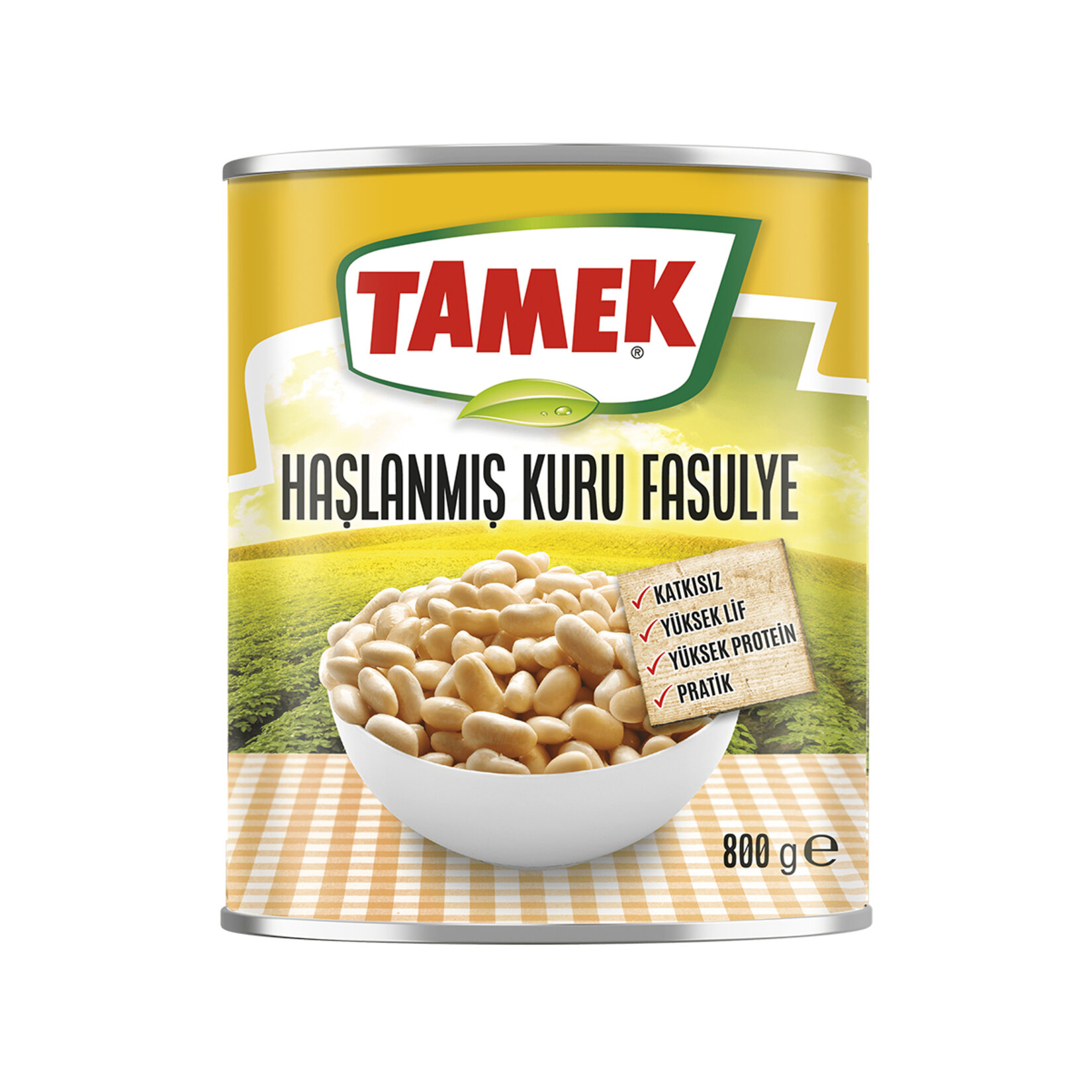 Tamek Haslanmıs Fasulye 800 Gr Tnk