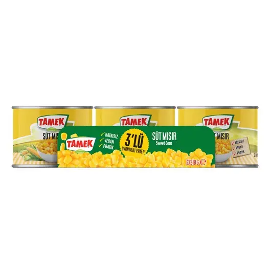 Tamek Süt Mısır 3'lü Pkt (3x210 Gr)