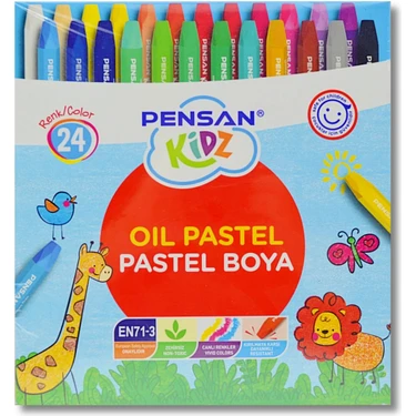 Pensan Kıdz Cantalı Pastel Boya 24 Renk