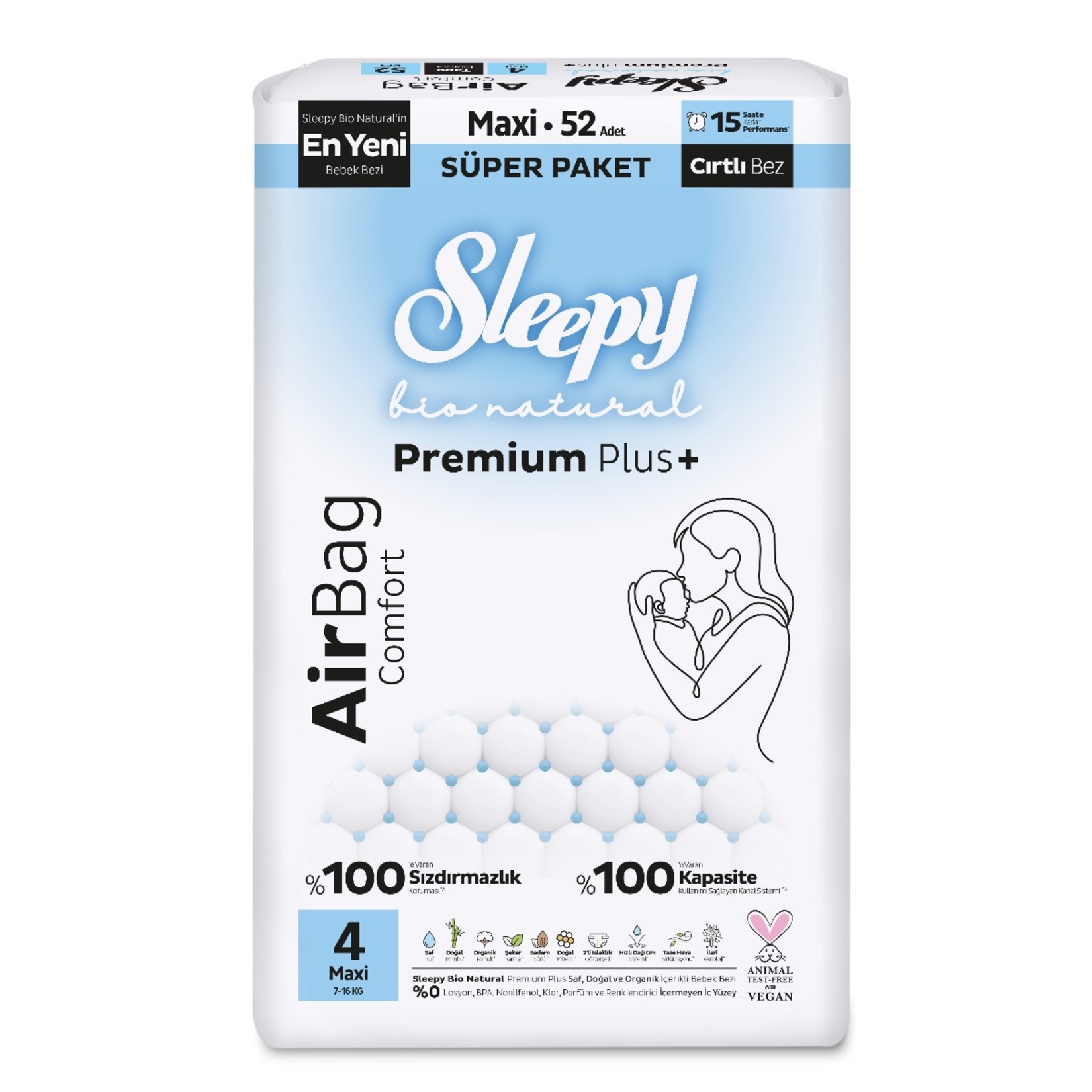 Sleepy Bebek Bezi Nat.aırbag 52'li Maxı No:4