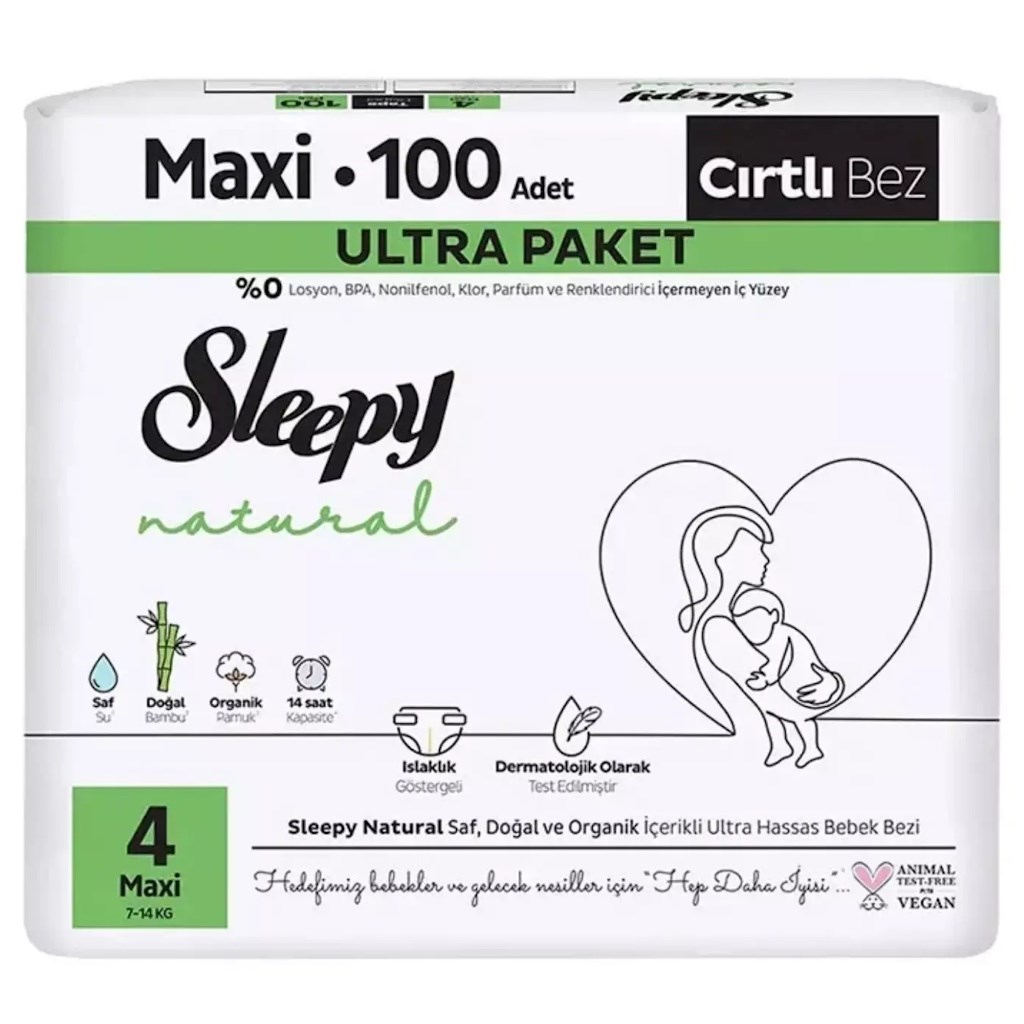 Sleepy Bebek Bezi Nat.doub.soft 100'lük Maxı No:4